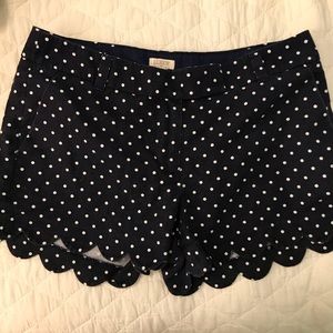 J Crew Scalloped Shorts